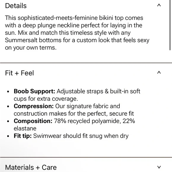 Summersalt The Plunge Bikini Top 6 - Picture 3 of 8